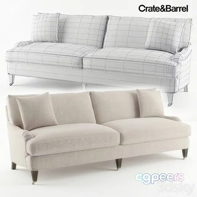 3ds Max Free – Crate & Barrel Essex Sofa