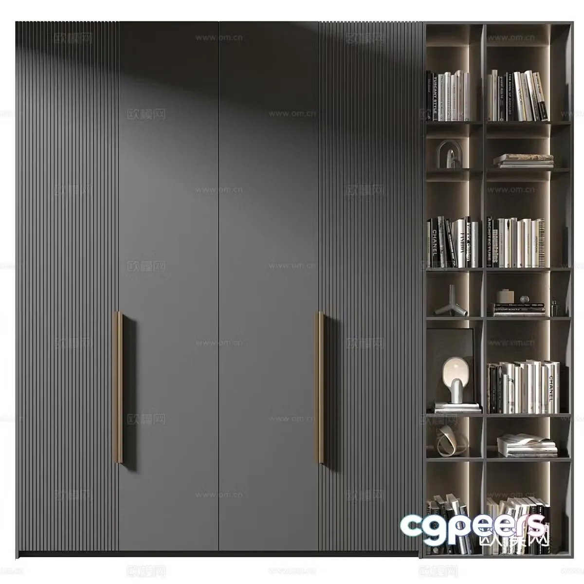 Modern Italian minimalist wardrobe 3d model