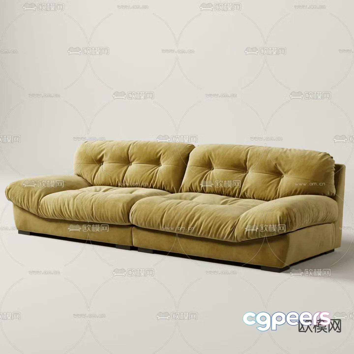 Multi-person sofa cloud sofa 3d model