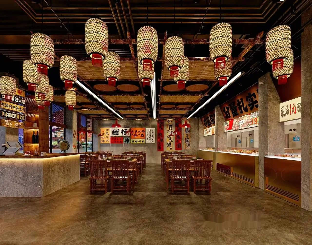 Modern Chinese Restaurant 3D Model – 3856 – VRAY Render