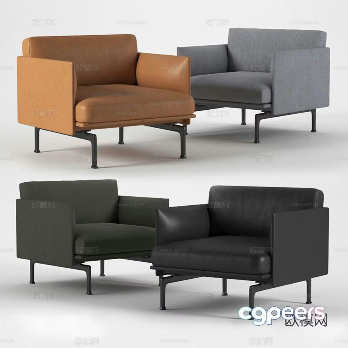Single sofa 3d model