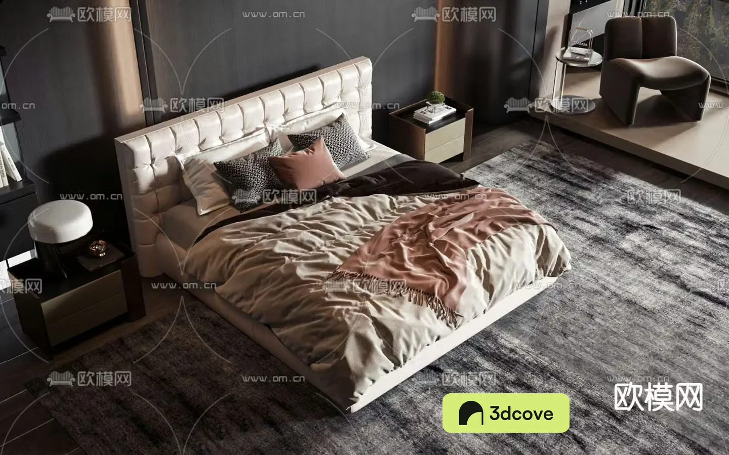 Modern double bed