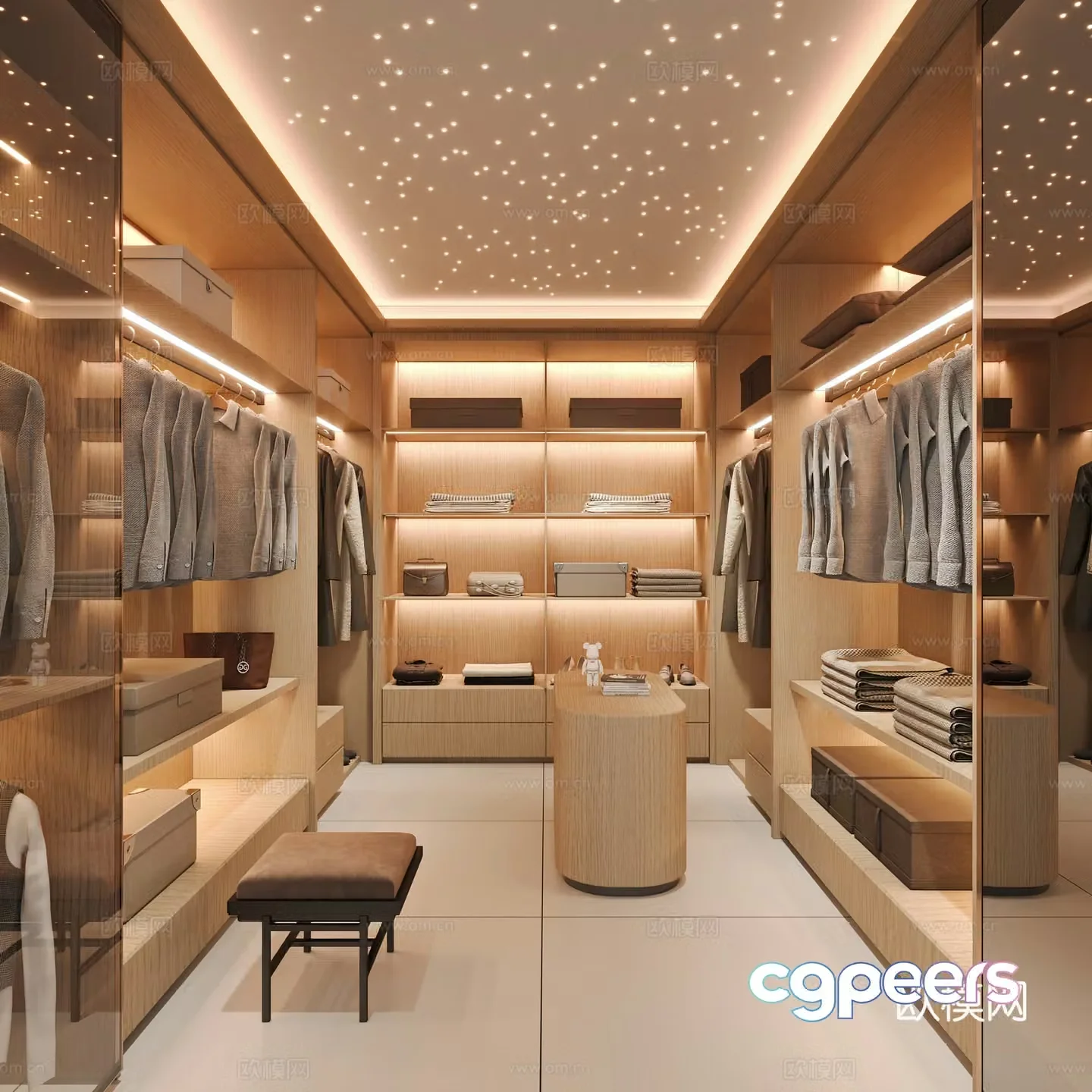 Modern cloakroom 3d model