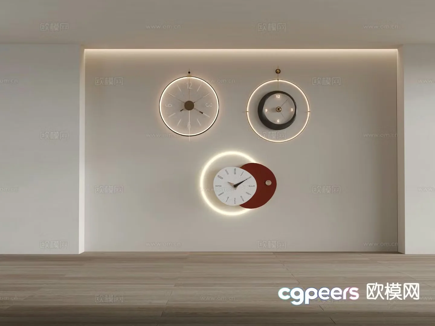 modern wall clock clock wall clock clock 3d model