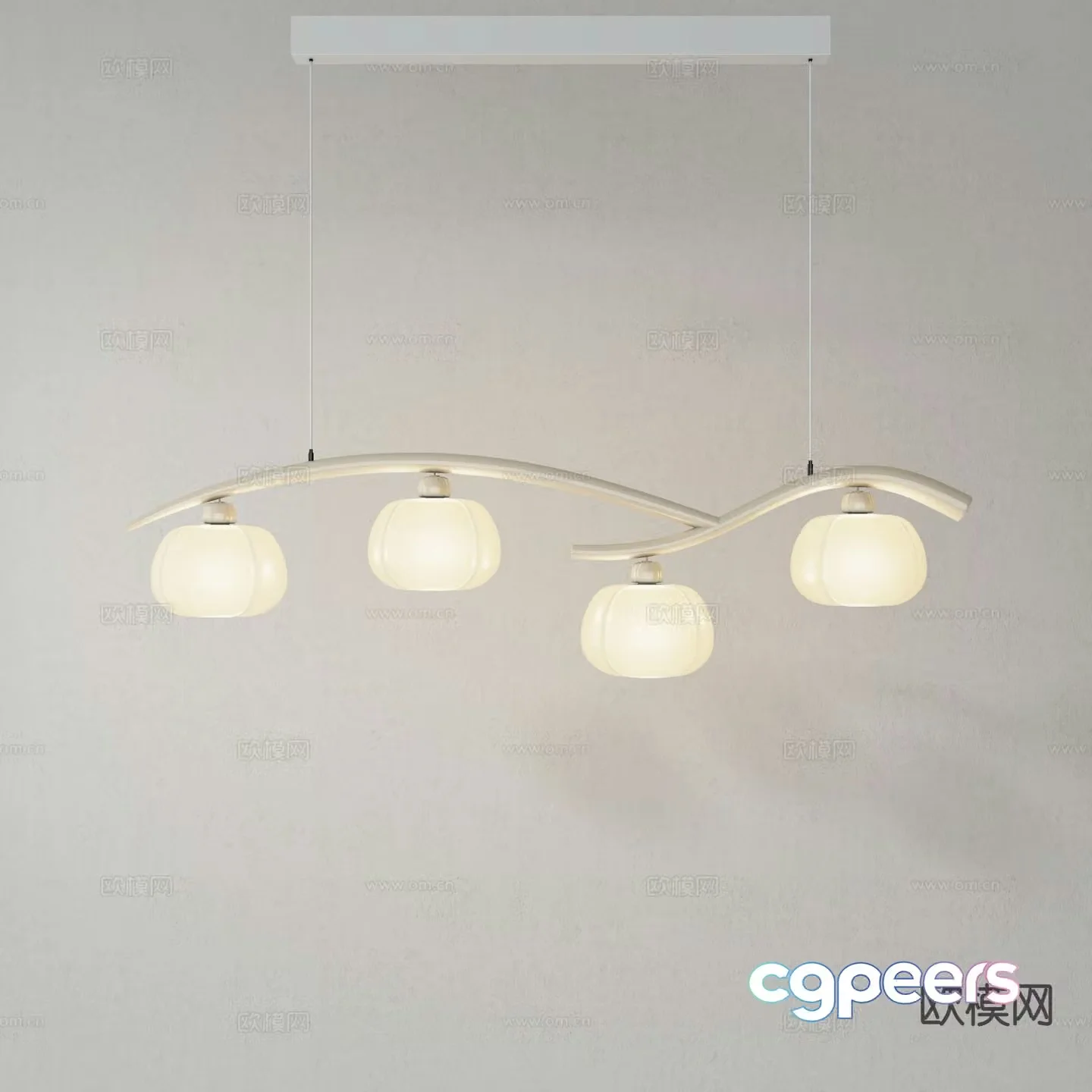 Modern creative small chandelier 3d model