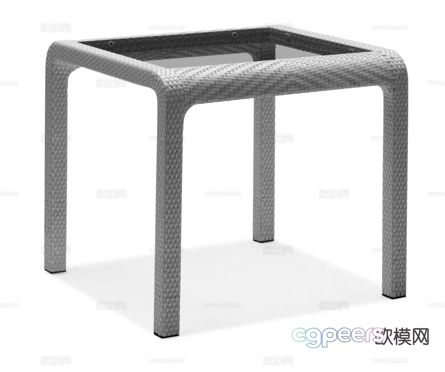 Modern outdoor coffee table corner table 3d model