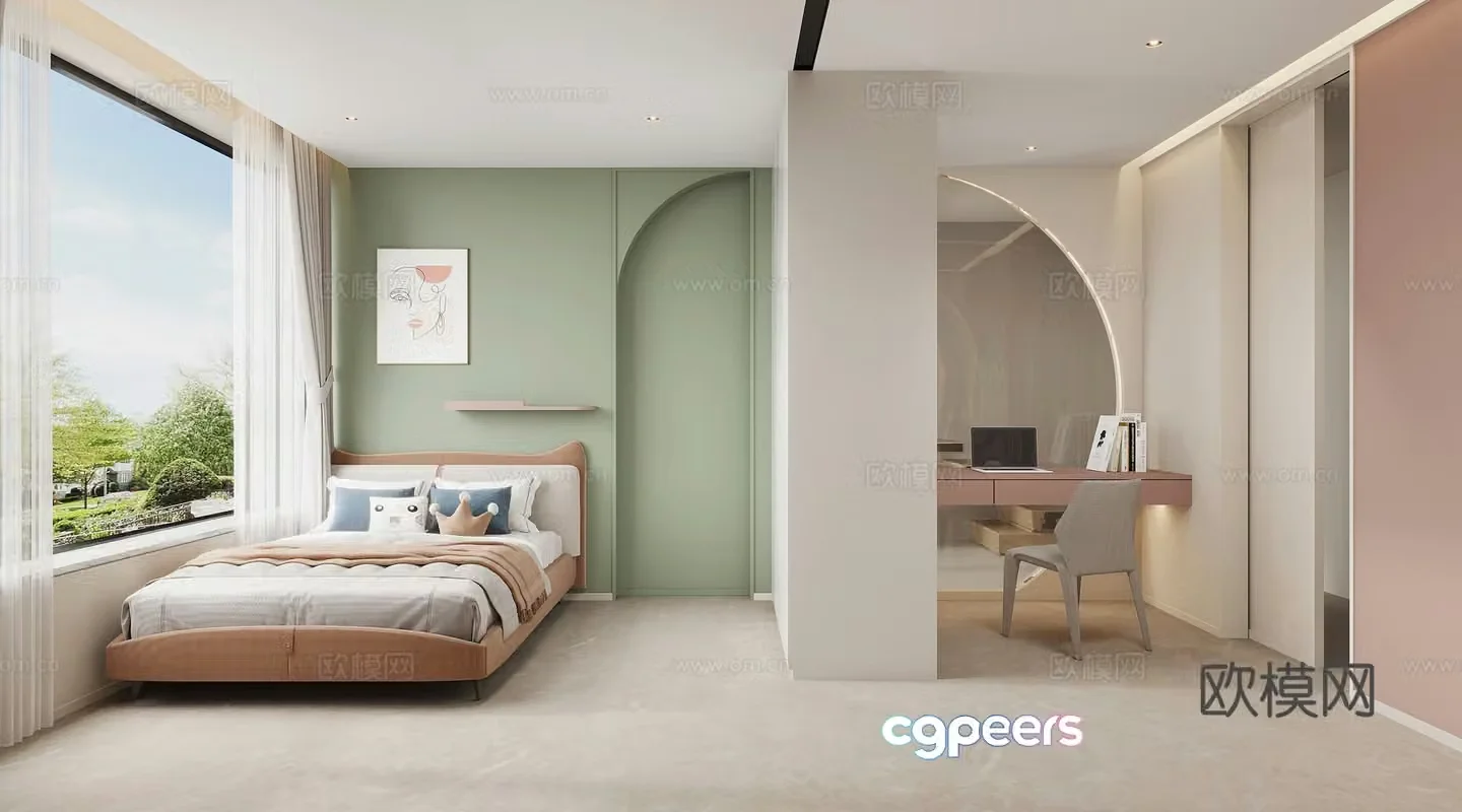 Modern children’s room 3d model