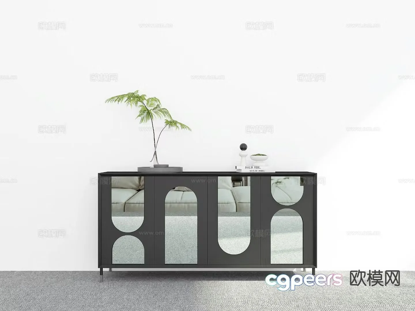 Modern entryway cabinet 3d model