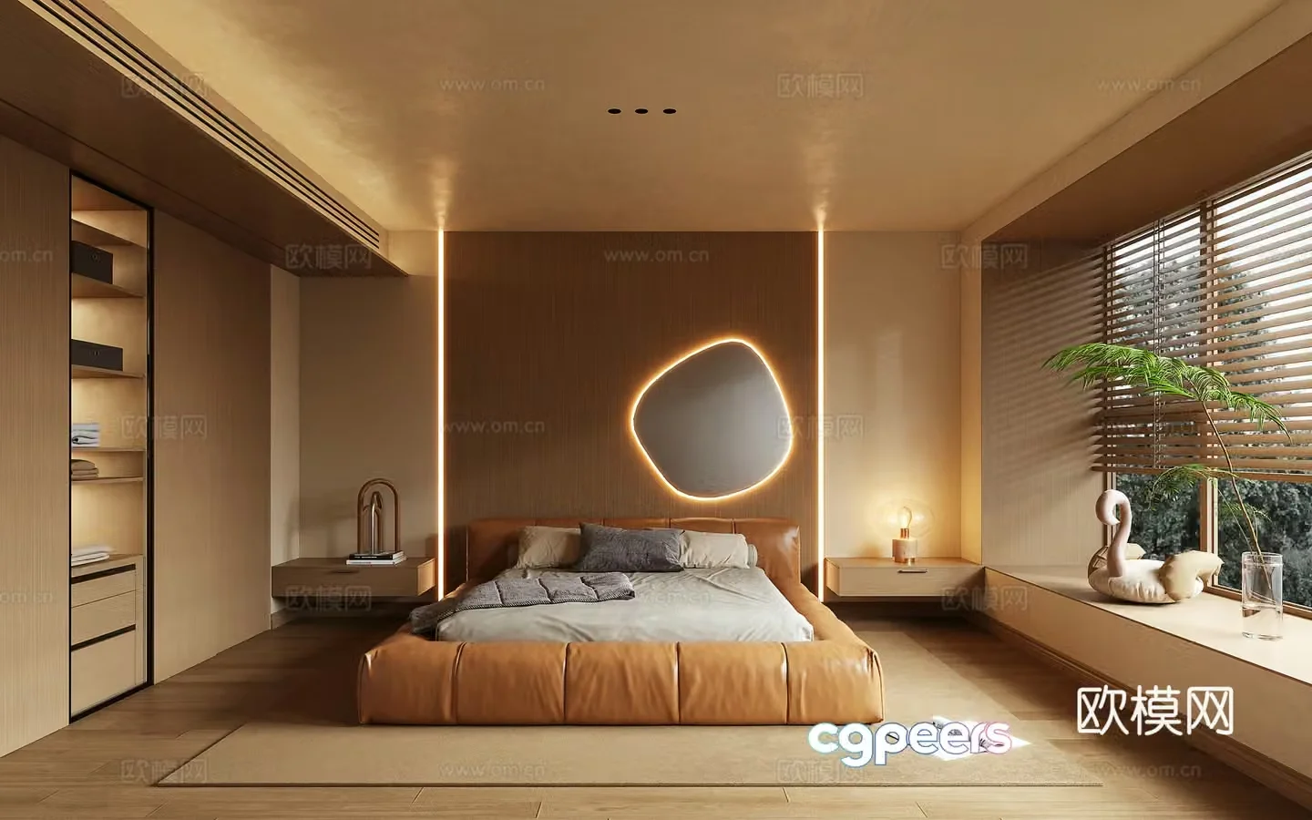 Log wind bedroom 3d model