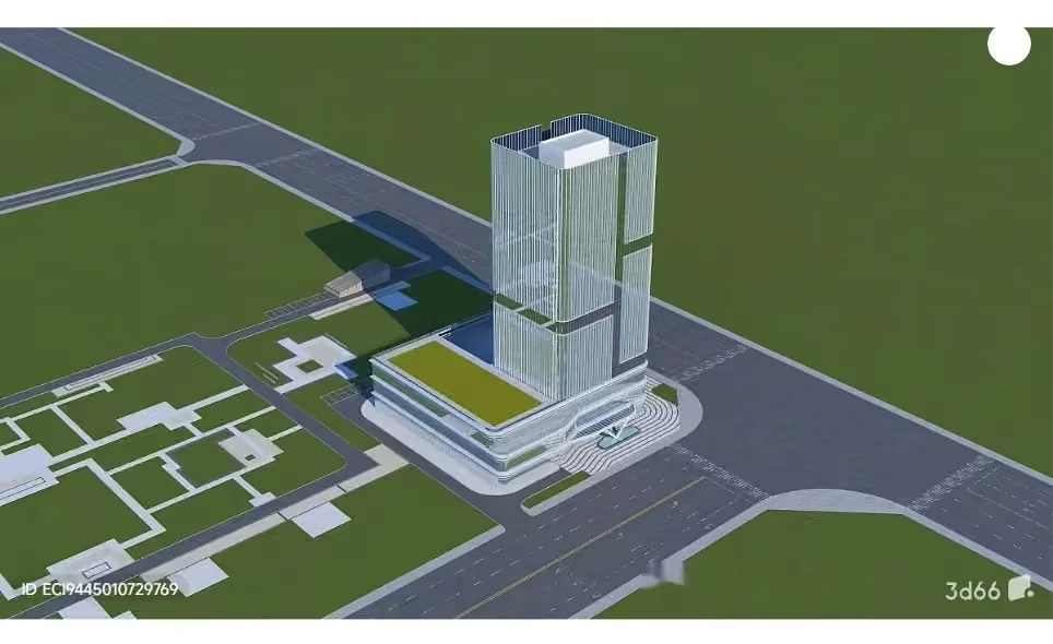 Modern Office Building 3D Model – 5583 – VRAY Render