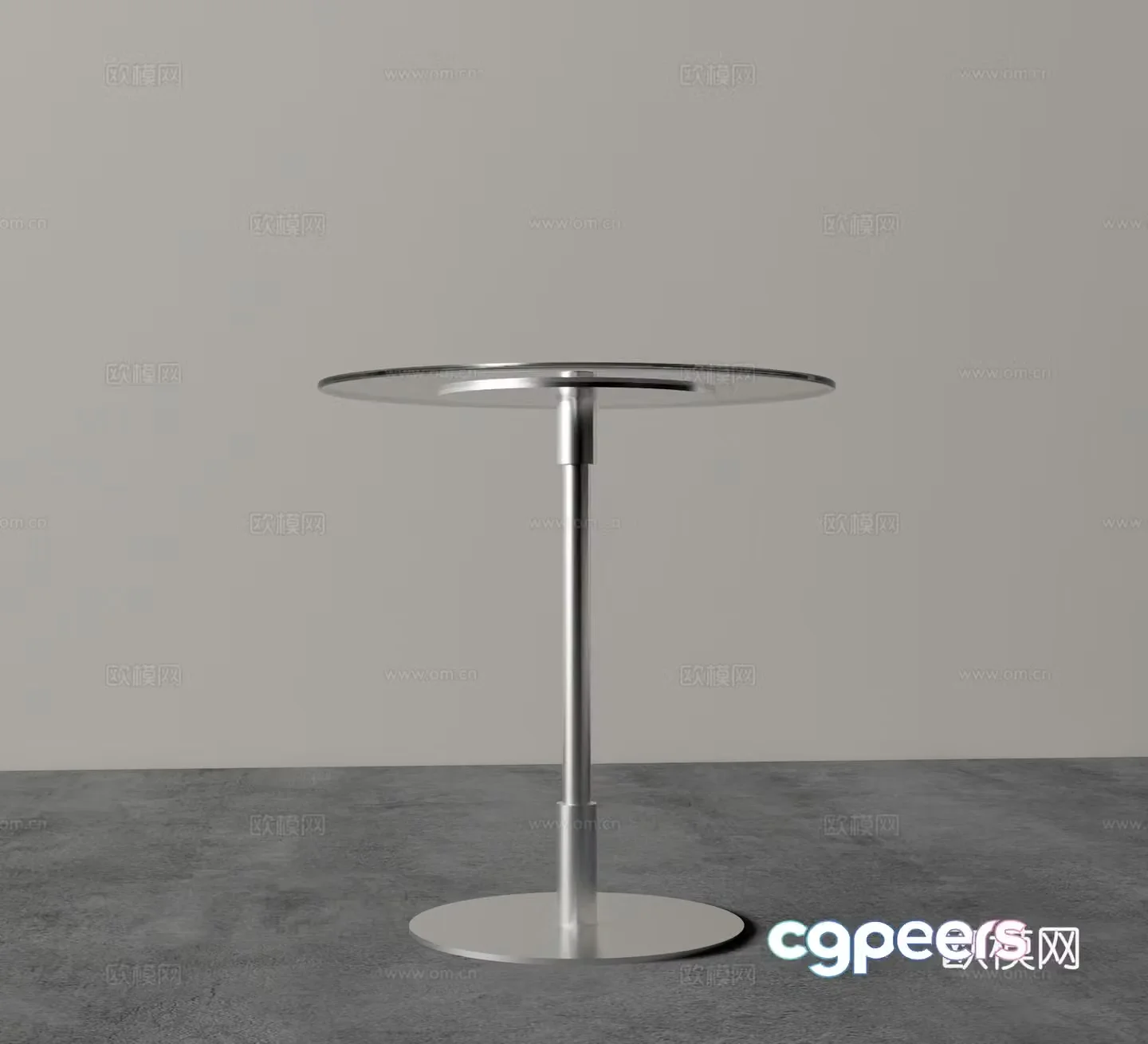 Modern side table Round metal side table 3D model