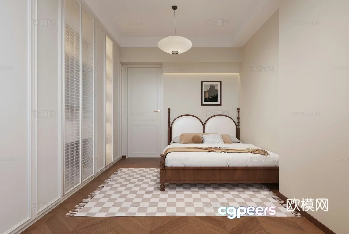 Middle-aged bedroom 3d model