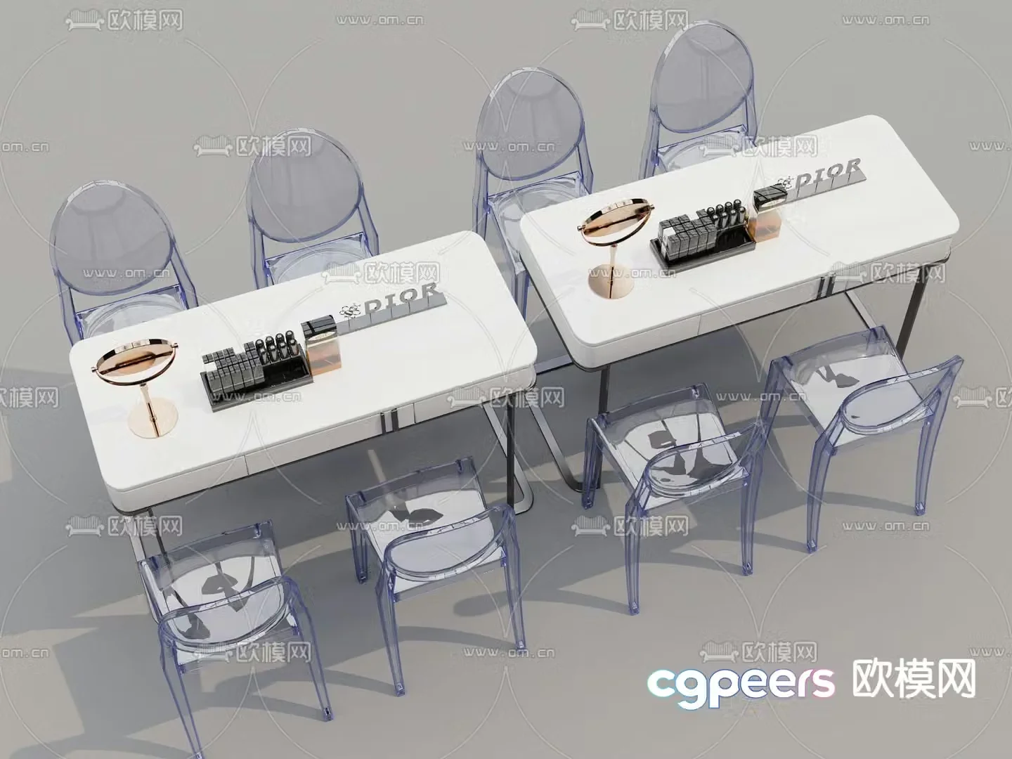 Manicure table beauty table dressing table 3d model