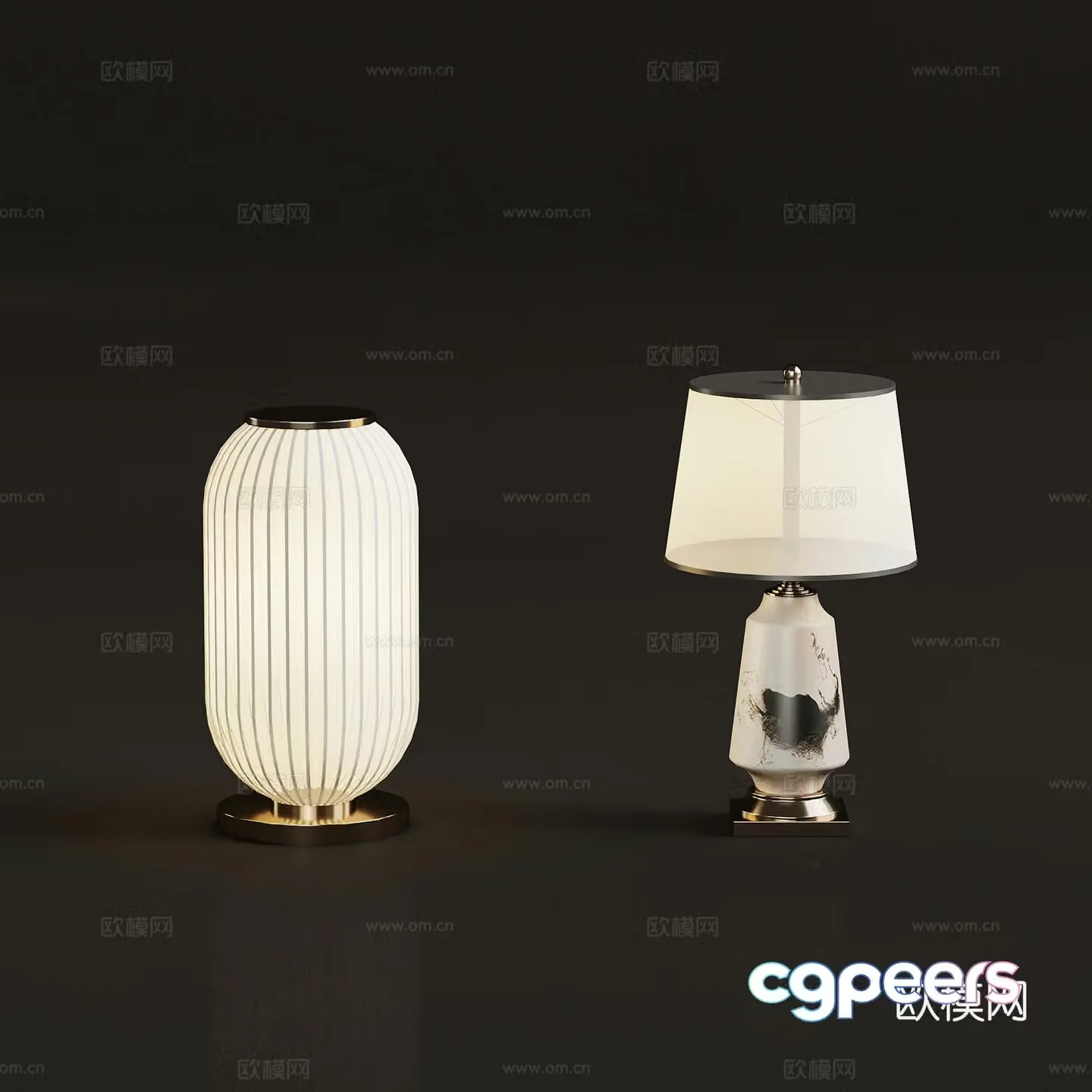 Table lamp New Chinese style table lamp Bedside lamp 3D model