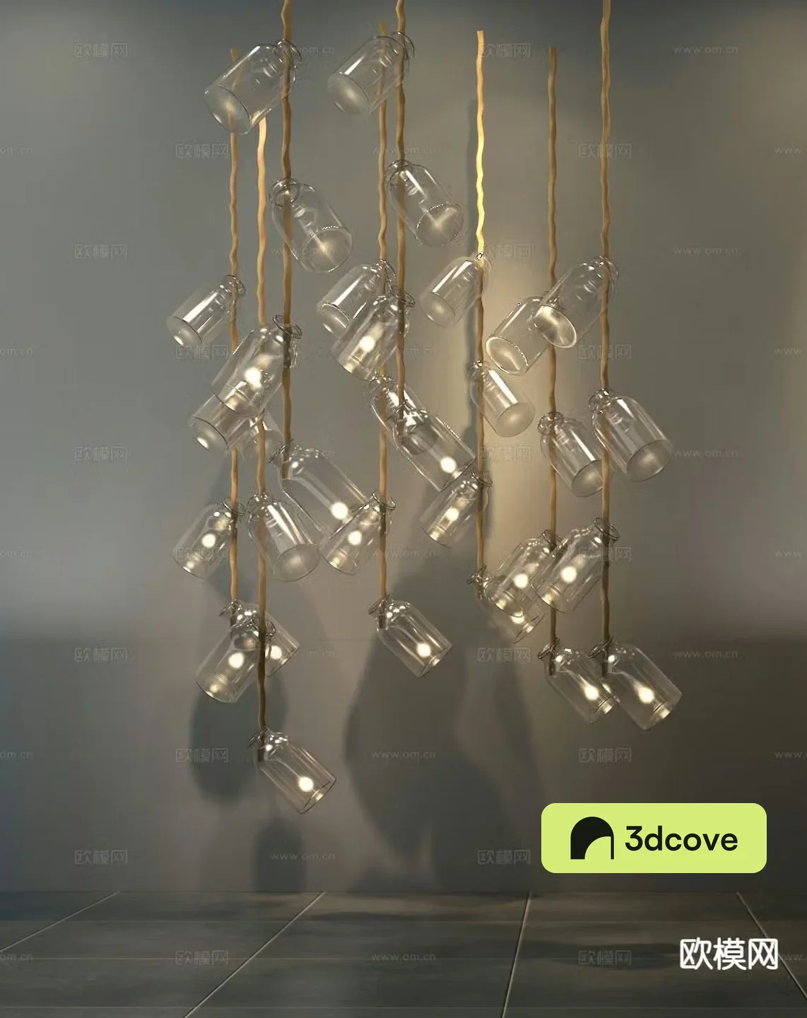Creative decorative lamp glass bottle decorative lamp