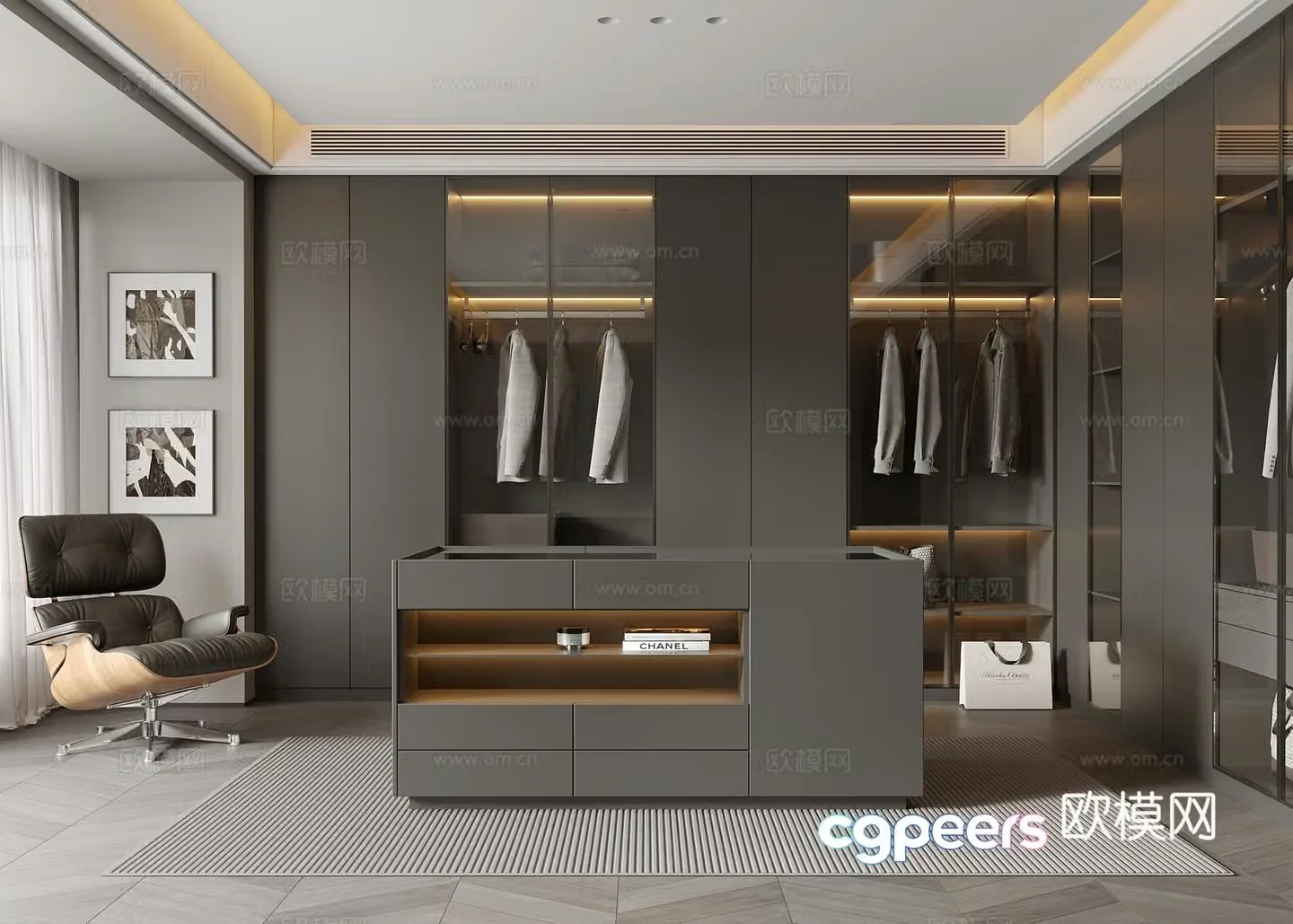 Modern Italian cloakroom 3d model