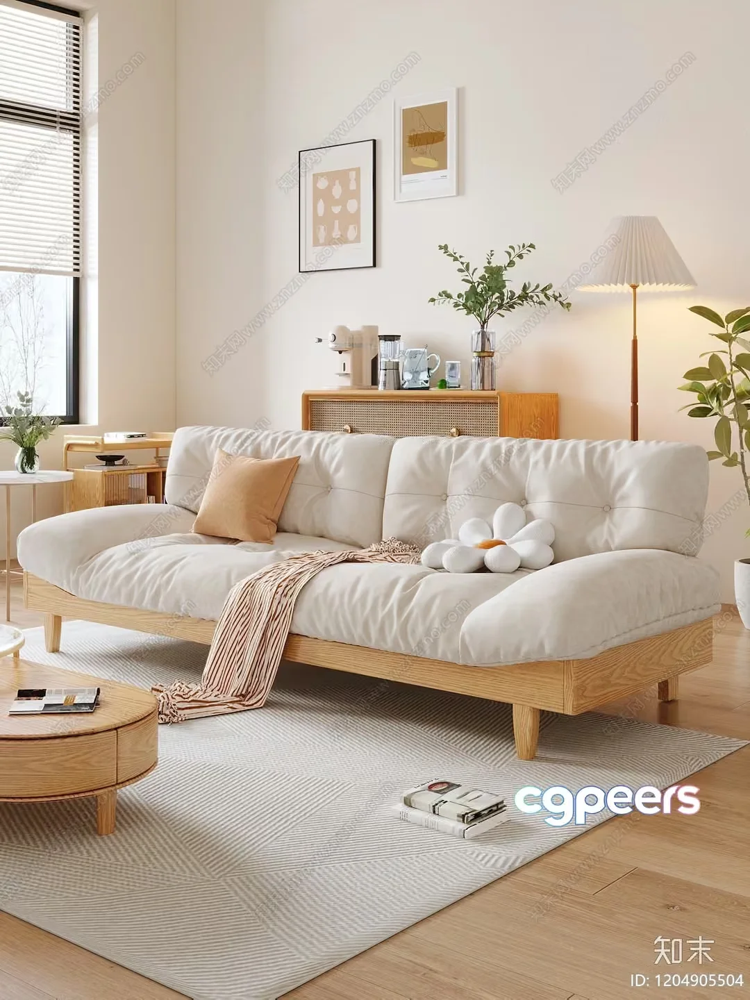 Cozy Living Room 3D Model – 10259 – VRAY Render