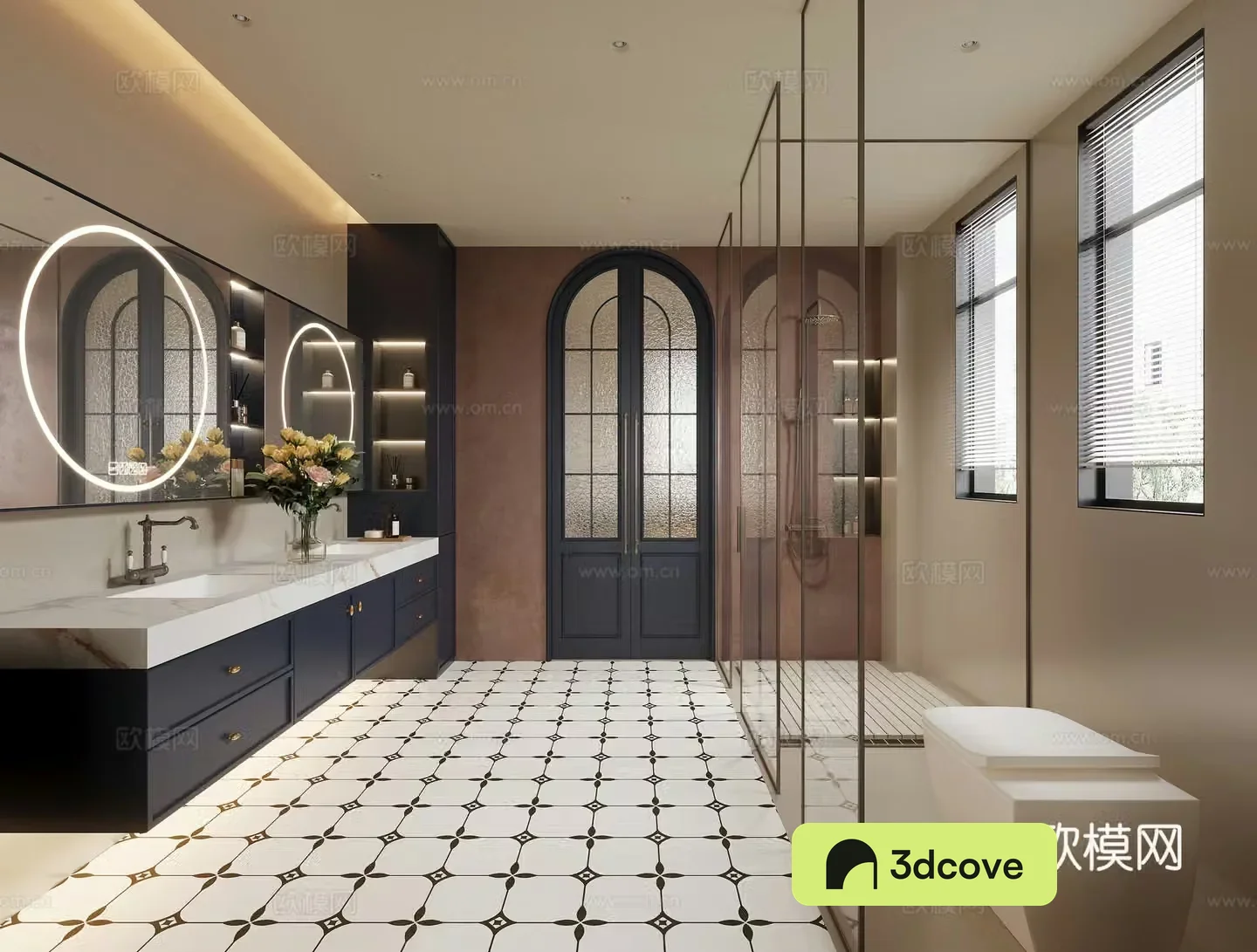 French retro bathroom