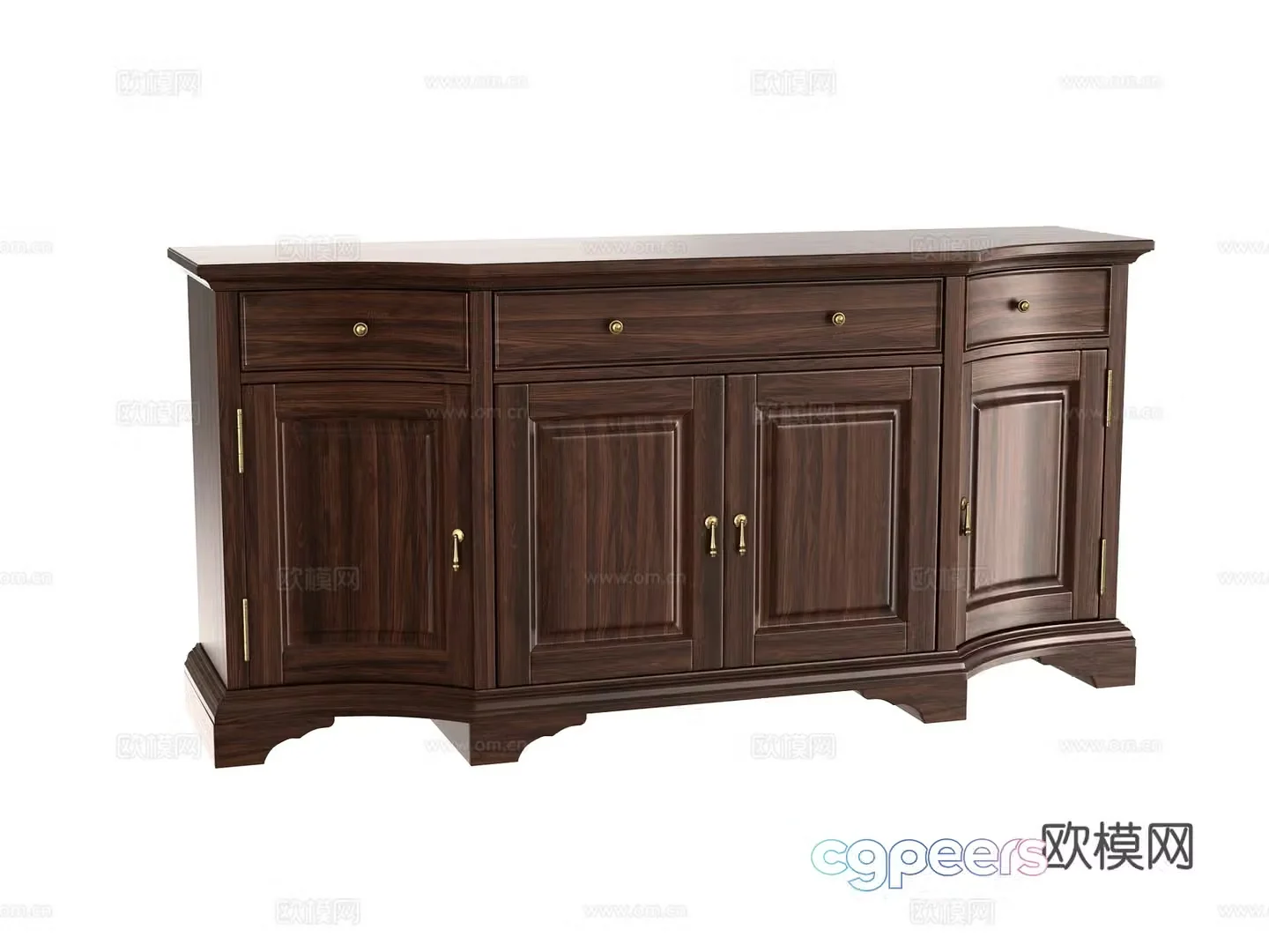 American entryway cabinet 3D model