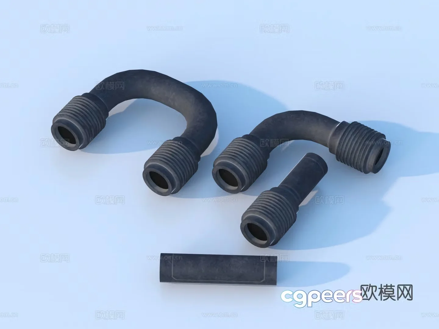 Pipe corrugated pipe rubber pipe 3d model