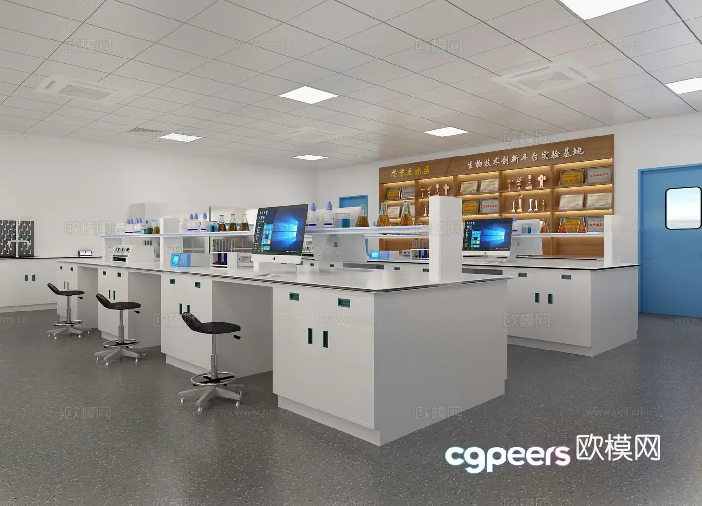 Biology laboratory 3d model