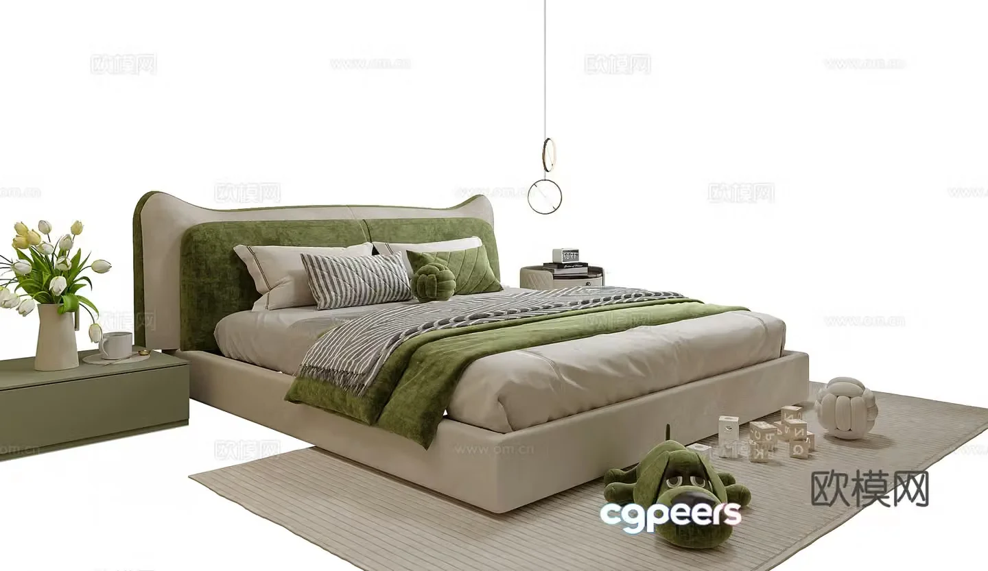 Modern children’s bed 3d model