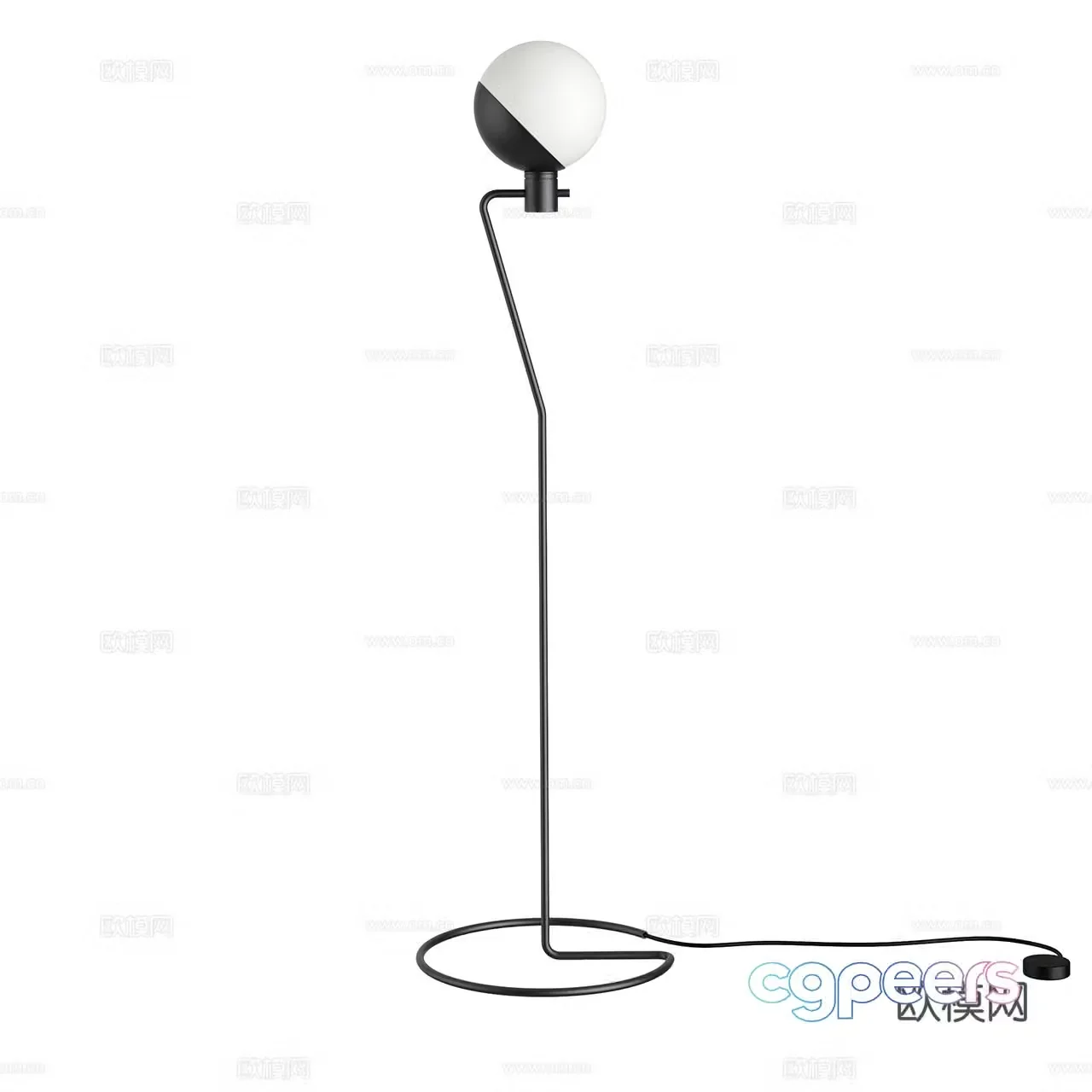 Grupa Minimalist Floor Lamp Spherical Floor Lamp Metal Floor Lamp Glass Floor Lamp 3D Model