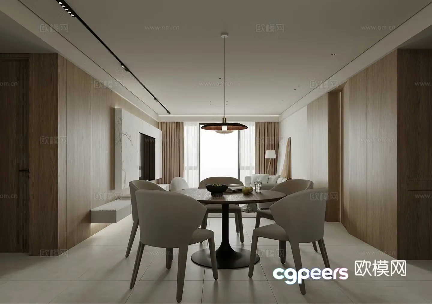 Modern restaurant 3d model