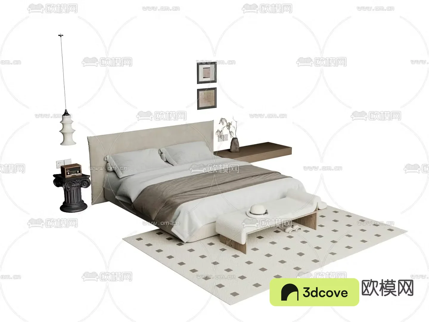 Wabi-sabi double bed