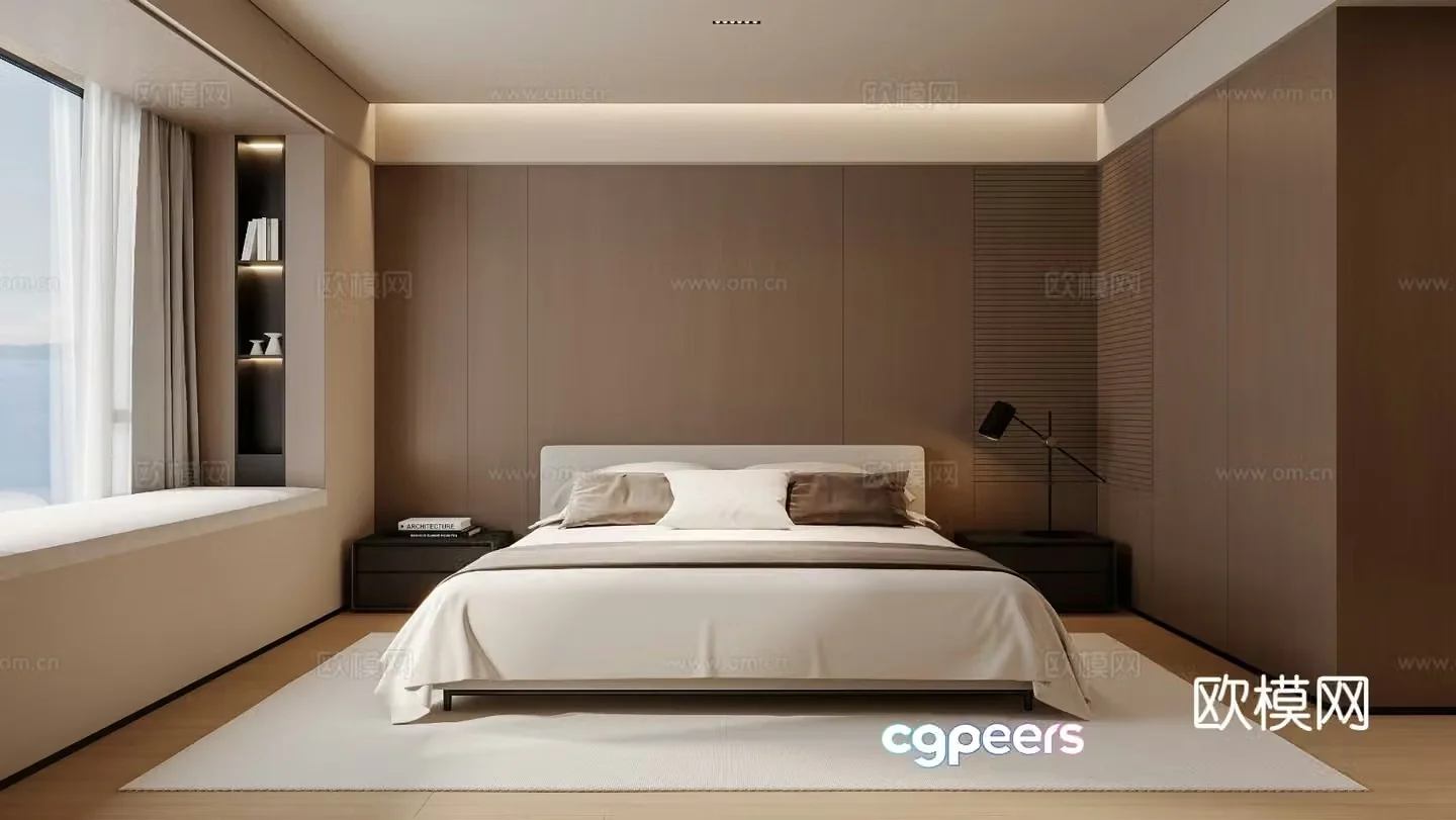 Modern bedroom master bedroom 3d model