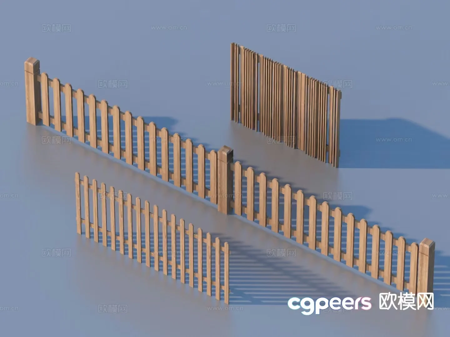 A Wooden Fence 3D Model – 6761 – VRAY Render