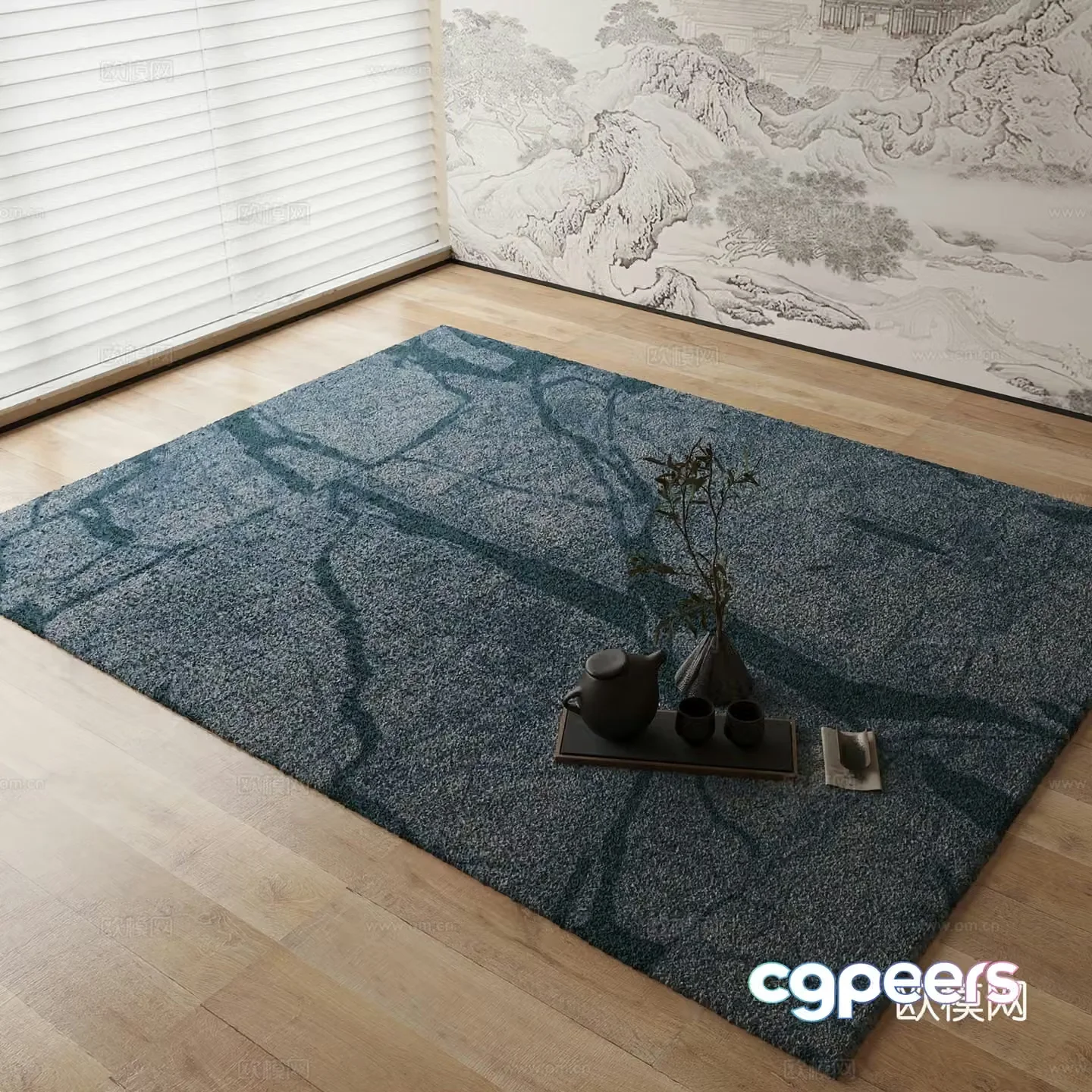 New Chinese carpet 3D model