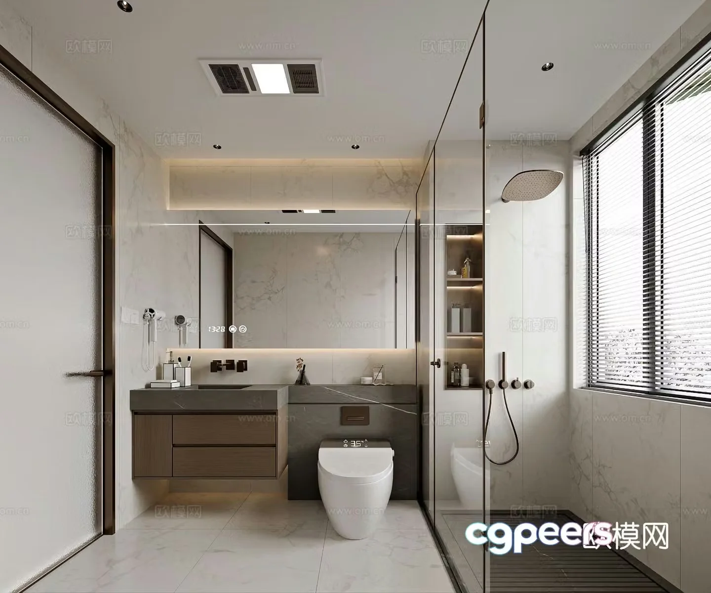 Modern bathroom bathroom 3d model