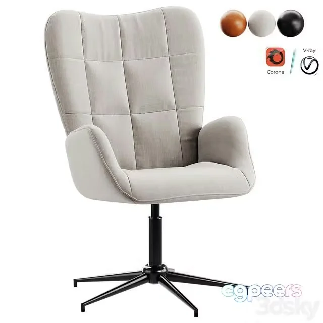 3ds Max Free – Chair Iris Swivel