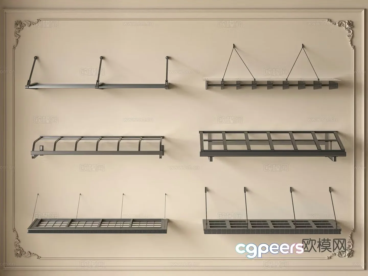 Modern awning 3d model