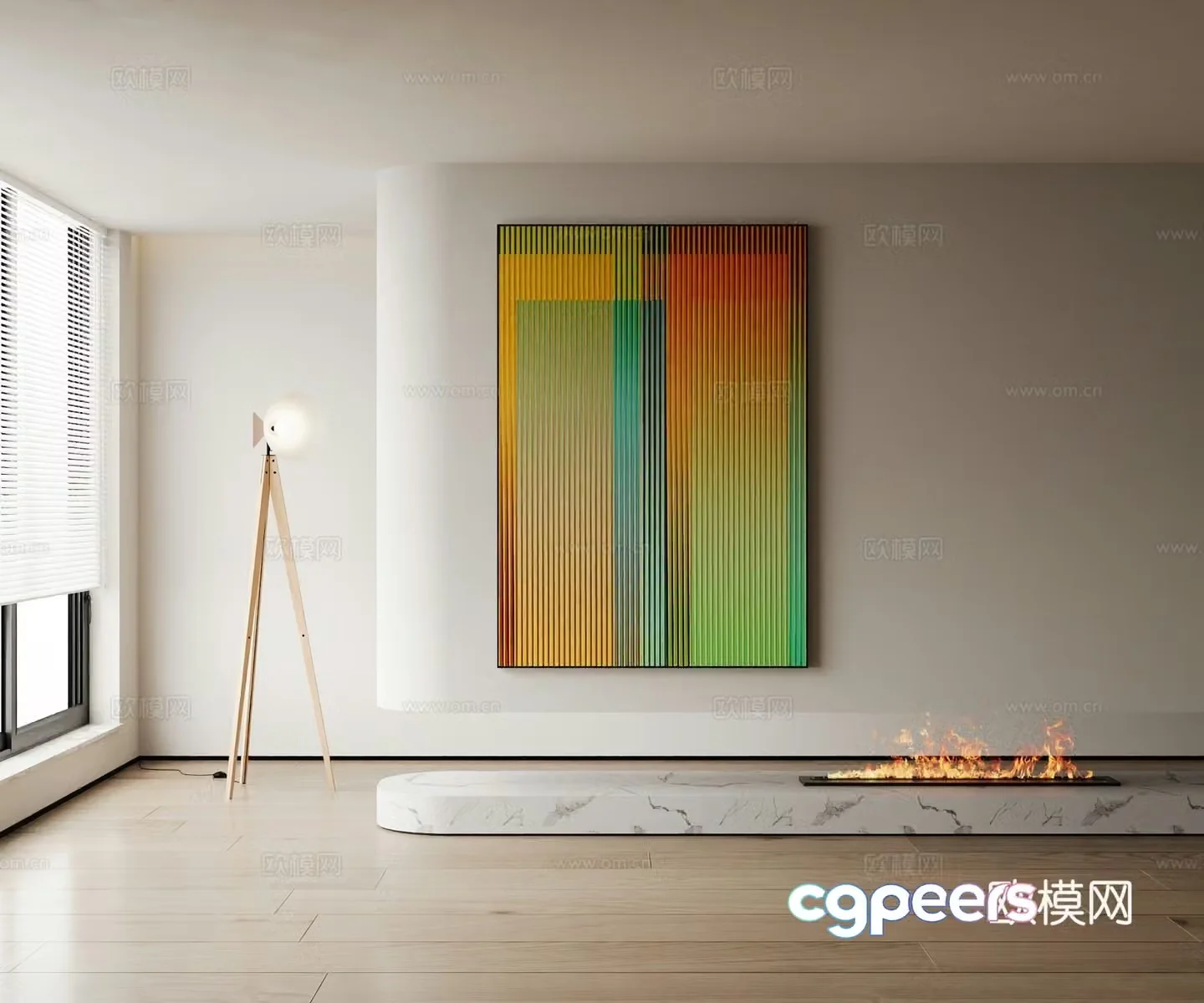 Modern decorative painting 3d model