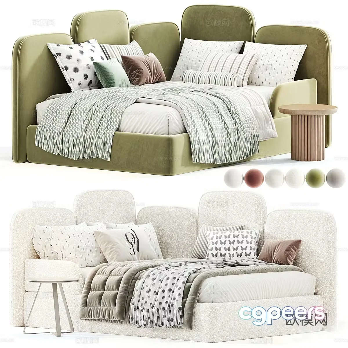 Modern children’s sofa bed 3d model