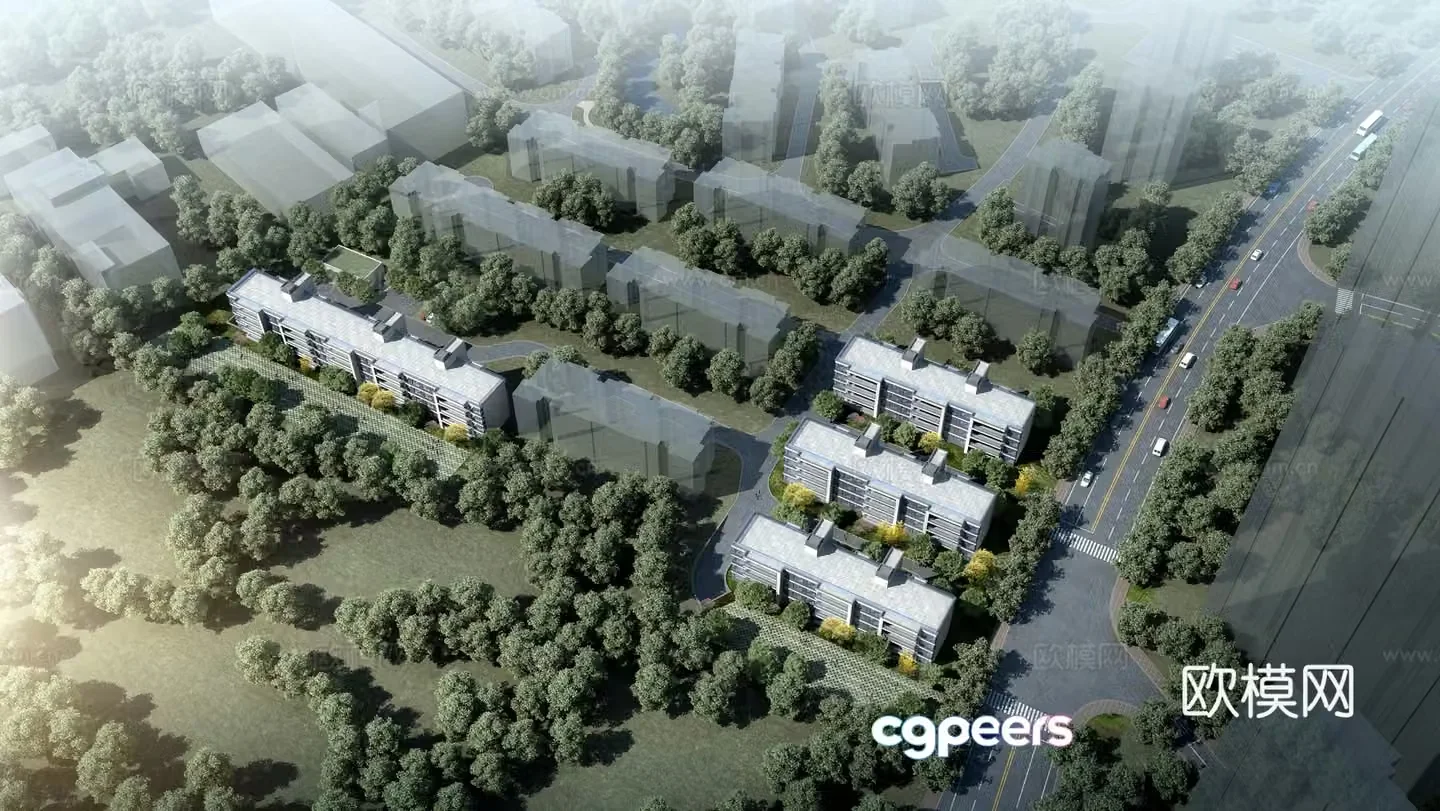 House bird’s eye -catching 3D model
