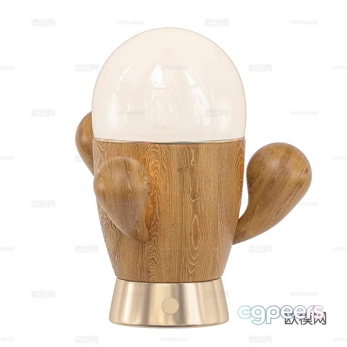 Modern Nordic log children’s desk lamp 3d model