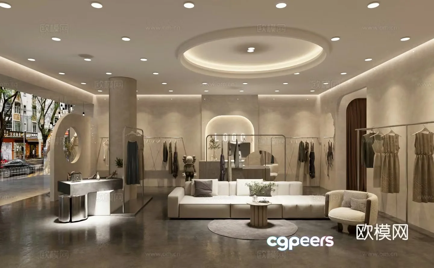 Modern clothing store Women’s clothing store 3d model