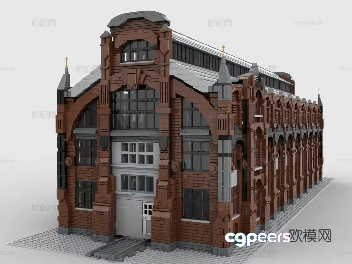 LEGO toys old factory building blocks 3D model