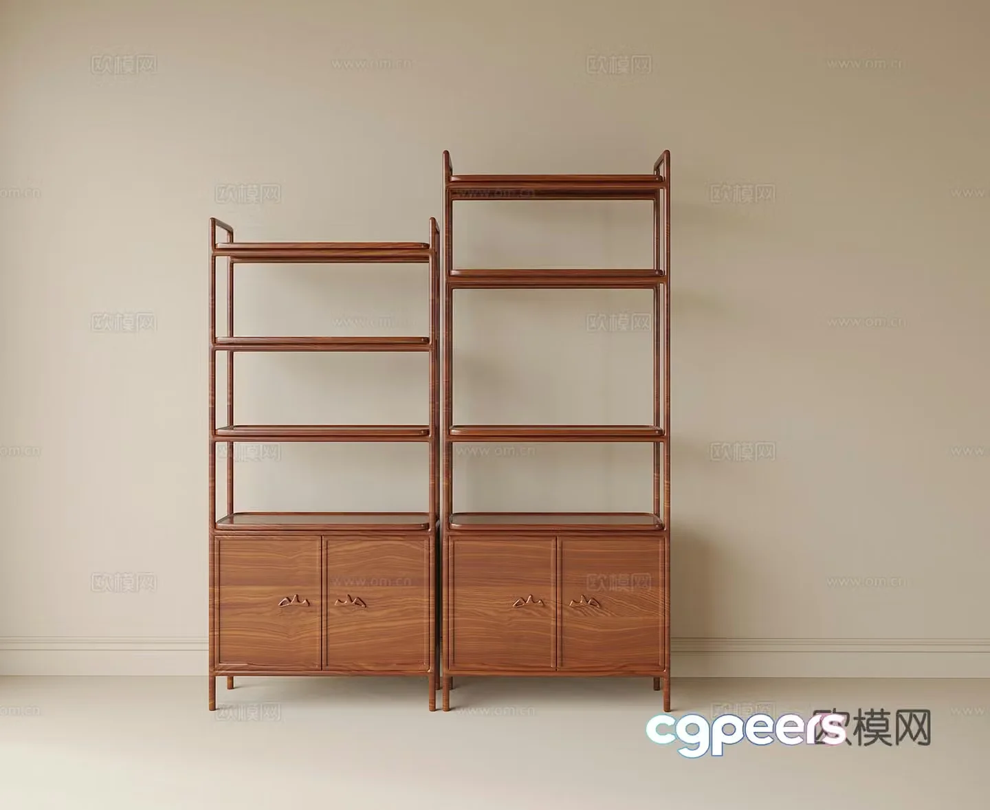 Modern Bo Gu shelf Shelf Bookshelf 3D model