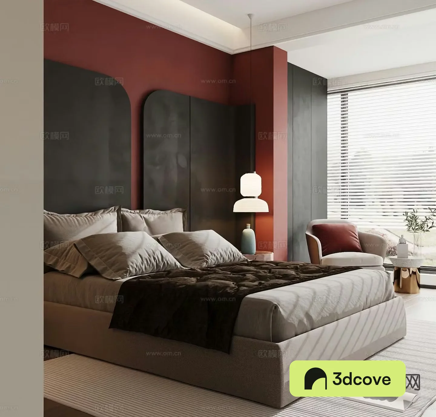 Modern double bed