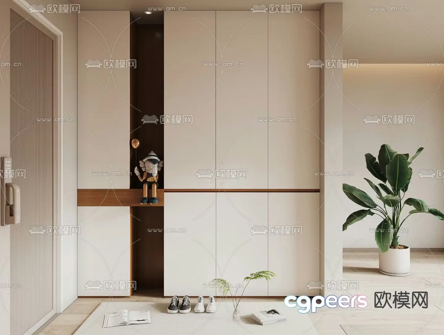 Entrance shoe cabinet 3D model