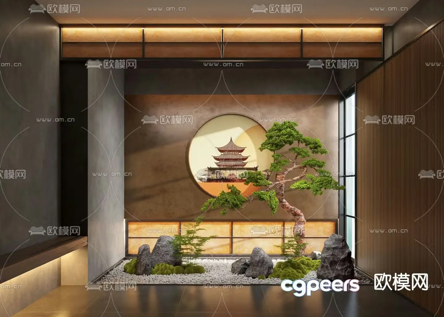 Landscape sketches plant landscaping landscape wall 3D model