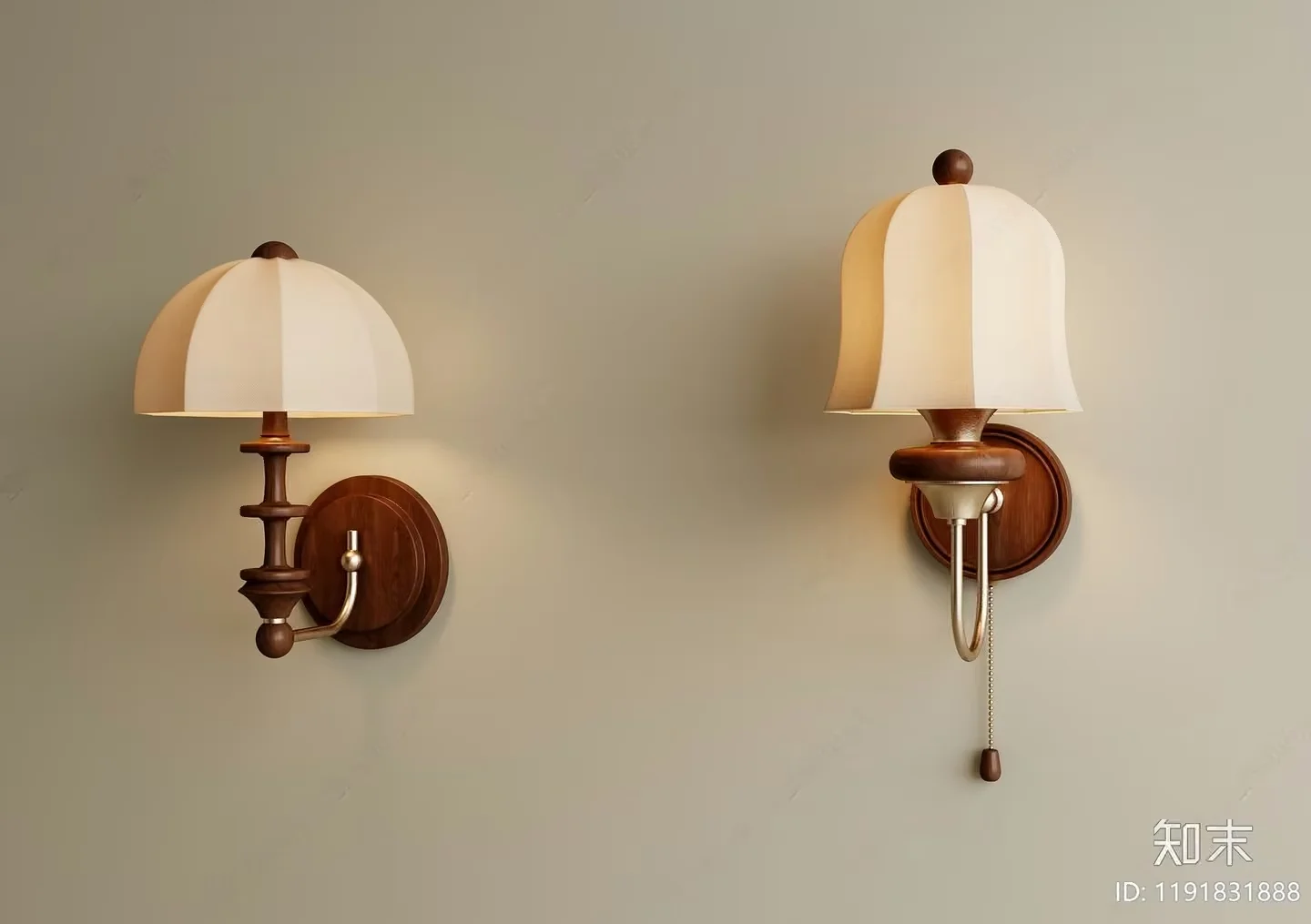 Gold Light Fixture 3D Model – 520 – VRAY Render