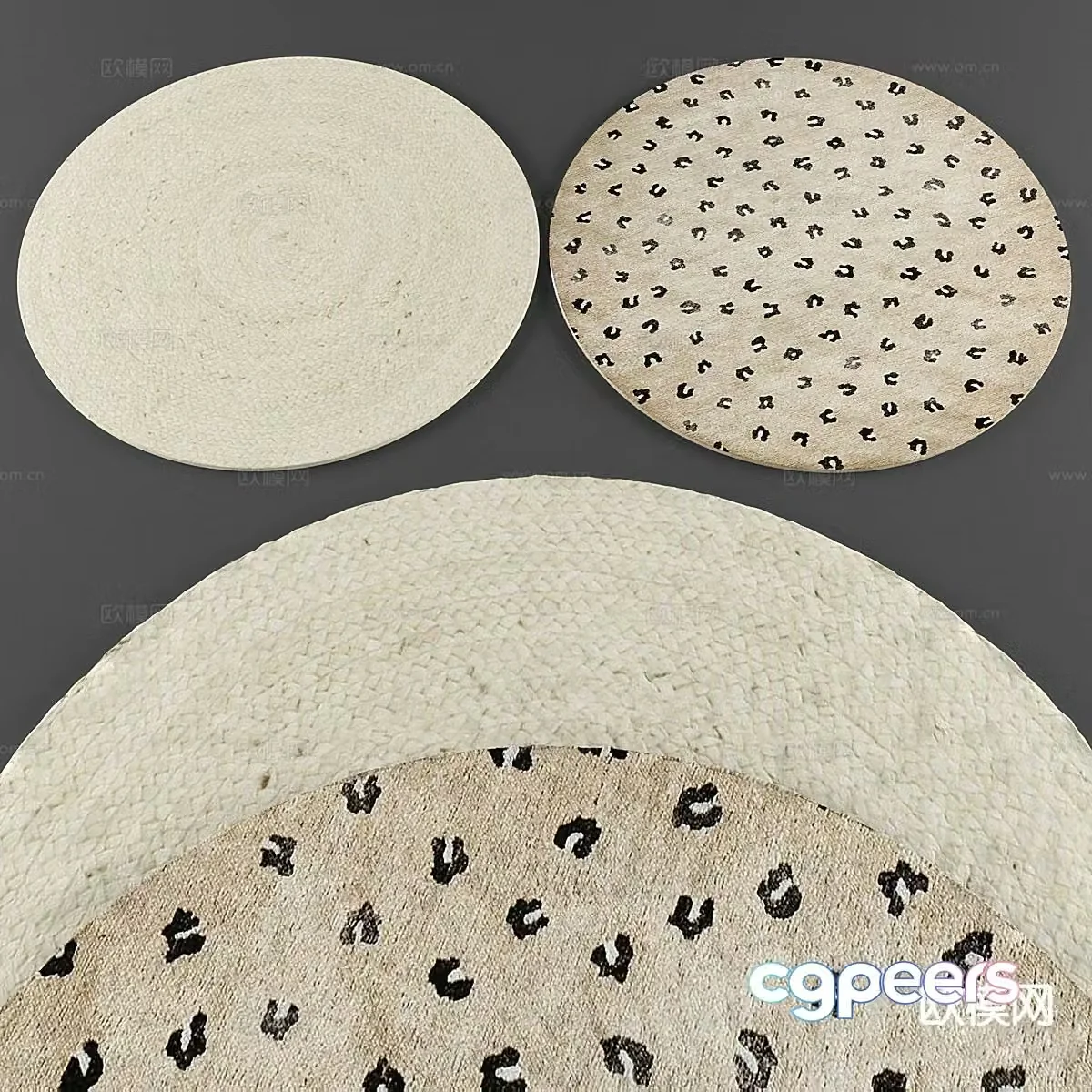 Round carpet 3d model