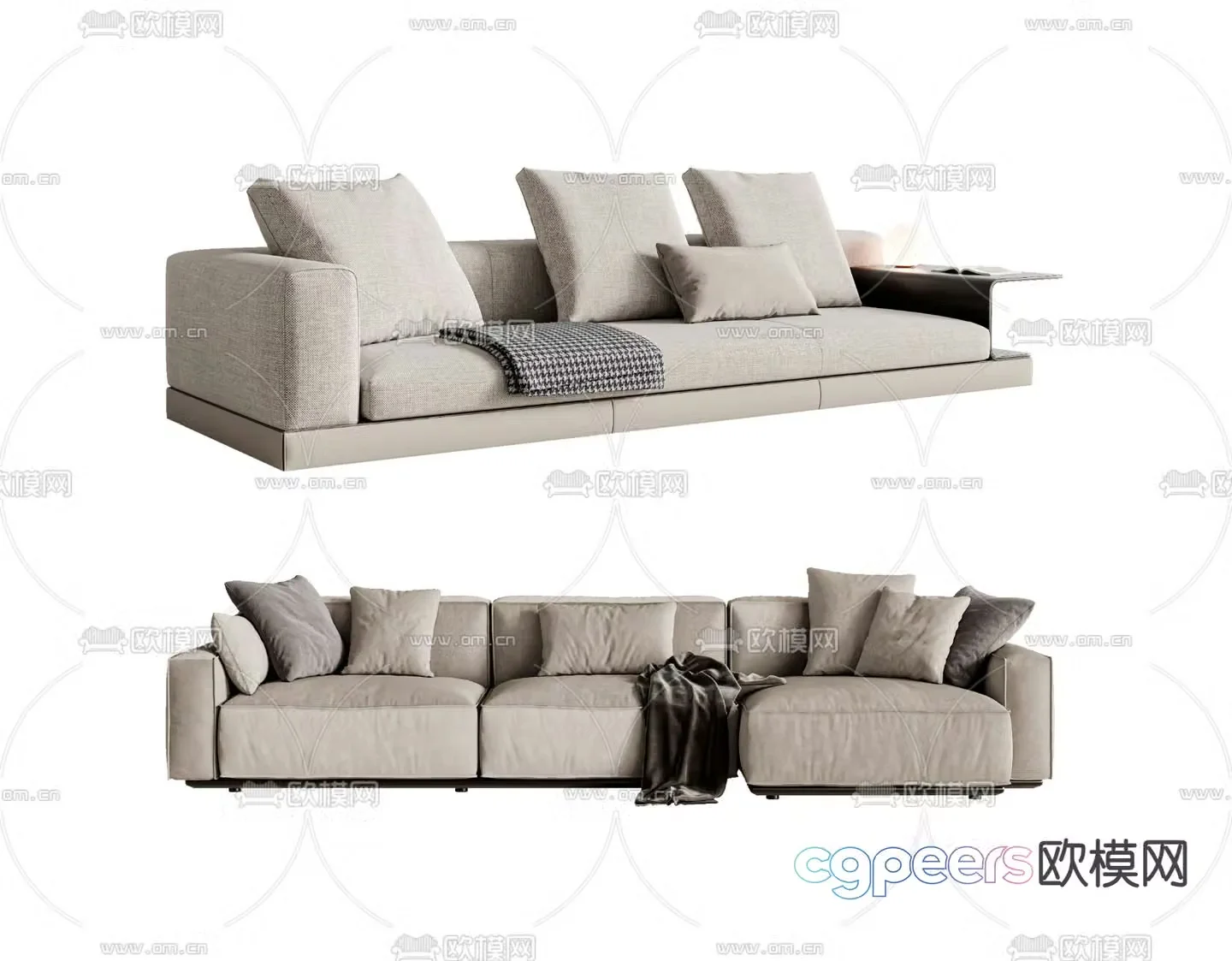 Arflex multi-person sofa three-person sofa corner sofa 3d model