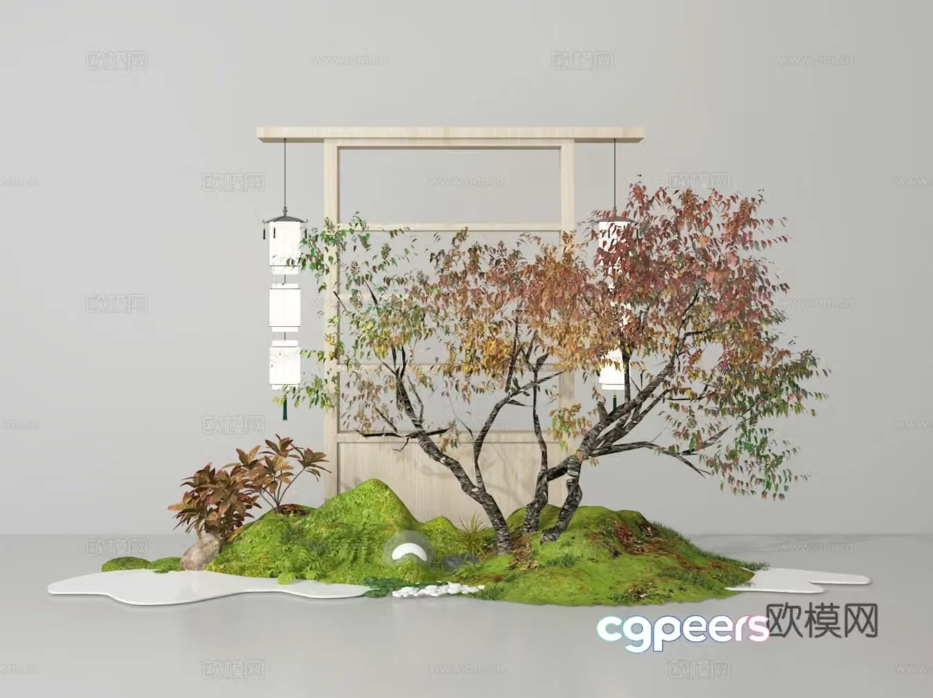 Landscape plant 3d model