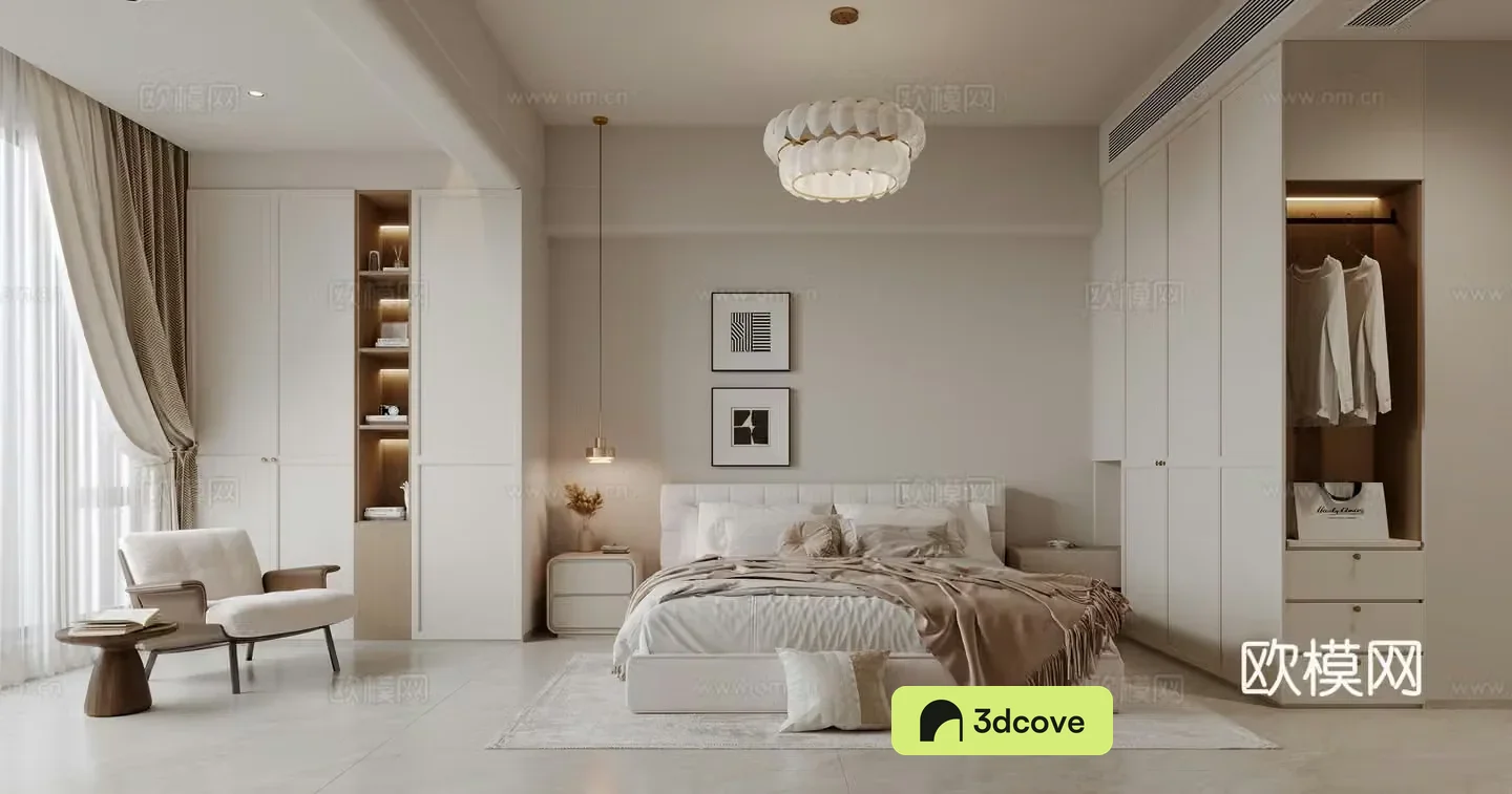 Modern bedroom Cream bedroom
